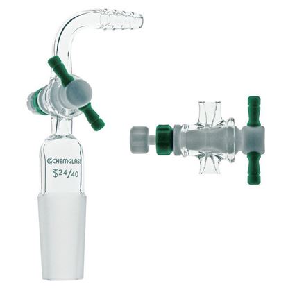 ADAPTERS, FLOW CONTROL, PTFE METERING STOPCOCK, 90°