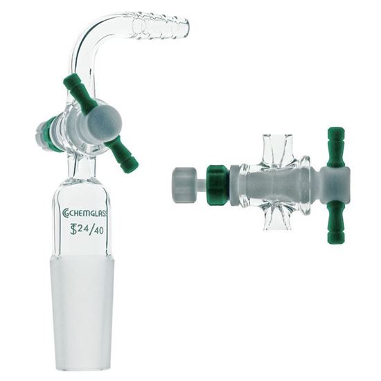 ADAPTERS, FLOW CONTROL, PTFE METERING STOPCOCK, 90°