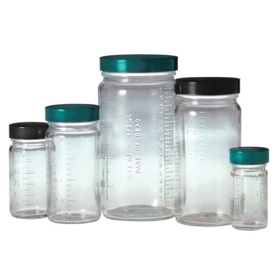 BOTTLES, BEAKERS, CLEAR, MEDIUM, ROUND 