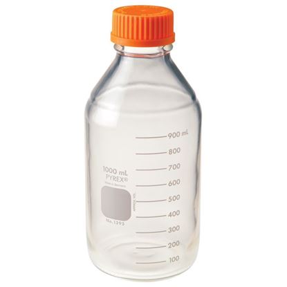 BOTTLES, MEDIA STORAGE, GL SCREW THREADS, CLEAR, BOROSILICATE, PYREX®