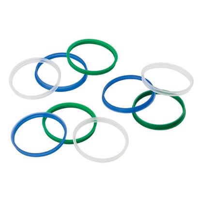 POURING RINGS, POLYPROPYLENE, ETHYLENE TETRAFLUOROETHYLENE 