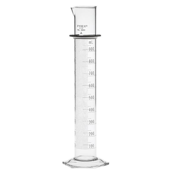 CYLINDERS, DOUBLE METRIC SCALE, CLASS A, GRADUATED, PYREX®