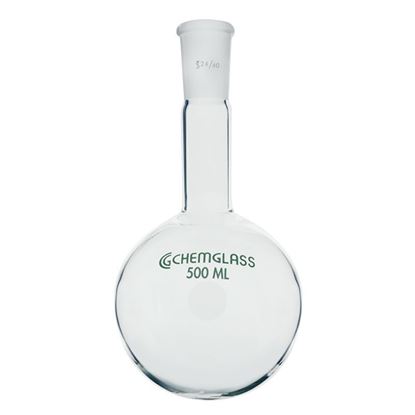 FLASKS, HEAVY WALL, ROUND BOTTOM, LONG NECKS