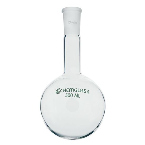 FLASKS, HEAVY WALL, ROUND BOTTOM, LONG NECKS