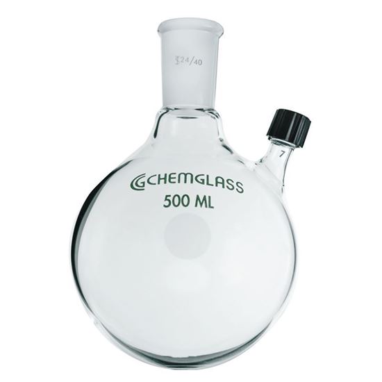FLASKS, HEAVY WALL, ROUND BOTTOM, THREADED INLET