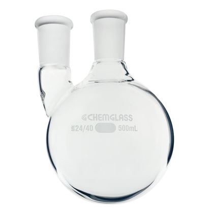 FLASKS, HEAVY WALL, ROUND BOTTOM, 2-NECKS