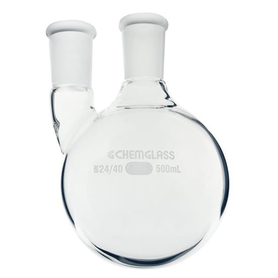 FLASKS, HEAVY WALL, ROUND BOTTOM, 2-NECKS