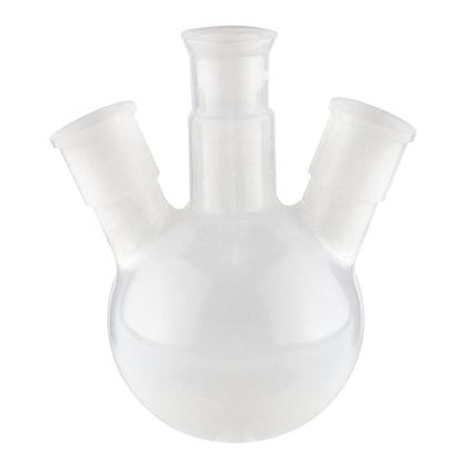 FLASKS, PFA, ROUND BOTTOM, THREE NECK