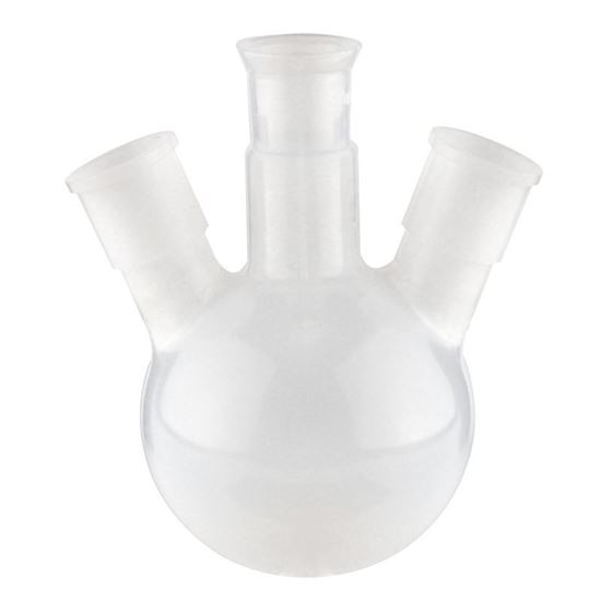 FLASKS, PFA, ROUND BOTTOM, THREE NECK