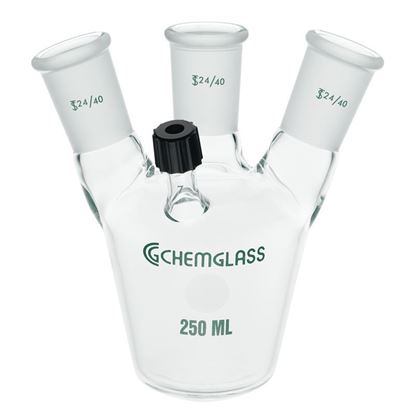 FLASKS, TAPERED, EUROPEAN STYLE, 4-NECKS, THREADED INLET