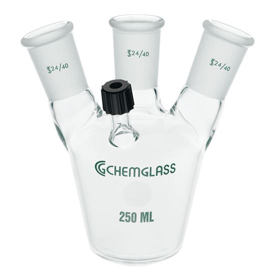 FLASKS, TAPERED, EUROPEAN STYLE, 4-NECKS, THREADED INLET