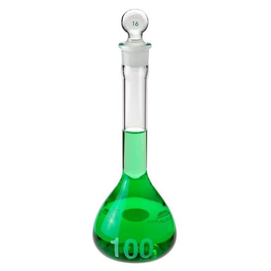 FLASKS, VOLUMETRIC, CLASS A, WIDE MOUTHS, HEAVY DUTY, LARGE NUMBERS, FLAT BOTTOMS, GLASS STOPPERS