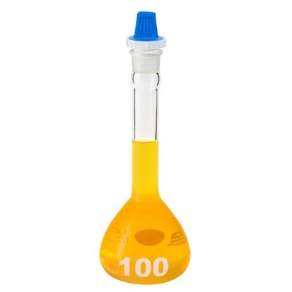 FLASKS, VOLUMETRIC, CLASS A, WIDE MOUTHS, HEAVY DUTY, LARGE NUMBERS, FLAT BOTTOMS, POLYETHYLENE STOPPERS