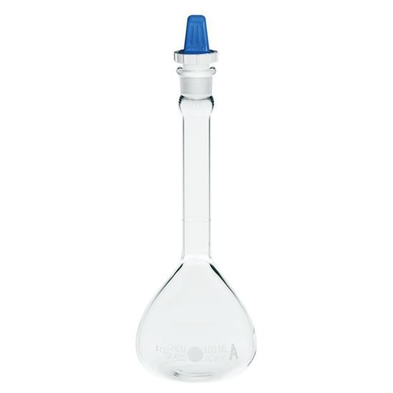 FLASKS, VOLUMETRIC, CLASS A, PLASTIC STOPPERS