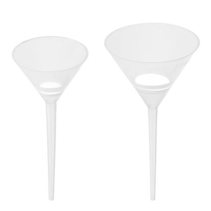 FILTER FUNNELS, DISPOSABLE, CONE SHAPED, POLYPROPYLENE, POLYETHYLENE FRIT