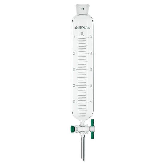 FUNNELS, SEPARATORY, GRADUATED, PTFE STOPCOCKS