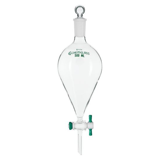 FUNNELS, SEPARATORY, SQUIBB, EUROPEAN, PTFE STOPCOCKS