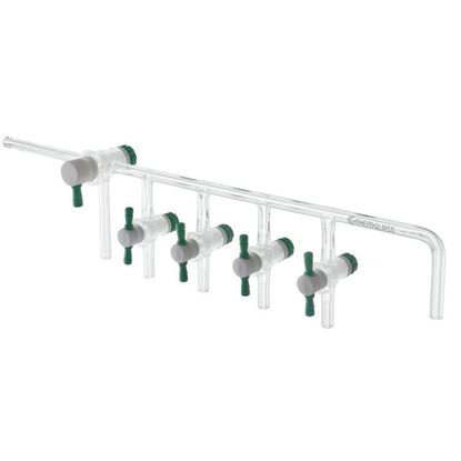 GAS MANIFOLDS, 4-PLACE, PTFE STOPCOCKS