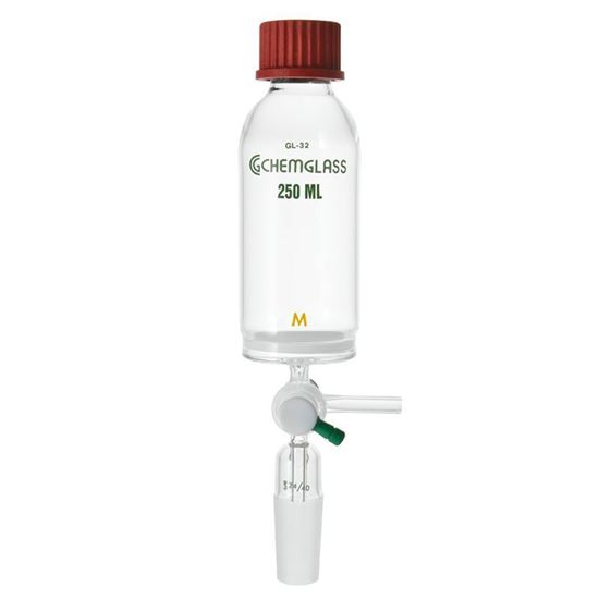 PEPTIDE SYNTHESIS VESSELS, SOLID PHASE, T-BORE PTFE STOPCOCKS, VACUUM