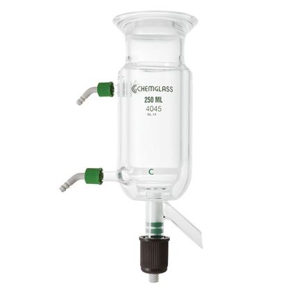 PEPTIDE SYNTHESIS REACTION VESSELS, JACKETED, LOWER DRAIN VALVES
