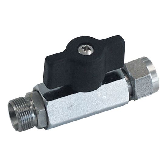 M16 STAINLESS STEEL BALL VALVE, BLACK HANDLE, HUBER CIRCULATOR FITTINGS