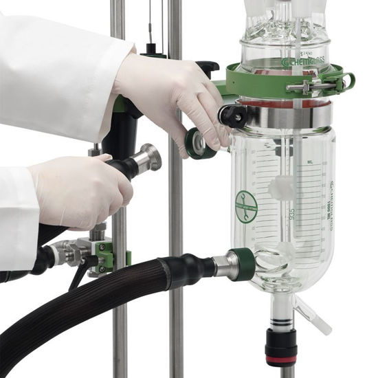 REACTION VESSELS, JACKETED, BENCHTOP, TOOL-FREE FLAT FLANGES