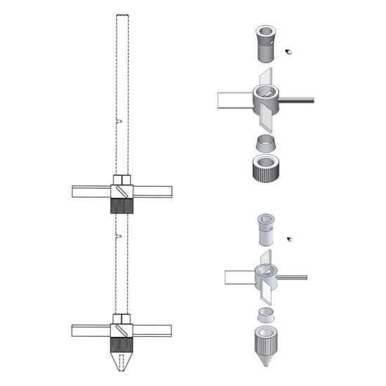 AGITATORS, PTFE, FOUR-BLADES, 30MM, 75L AND 100L
