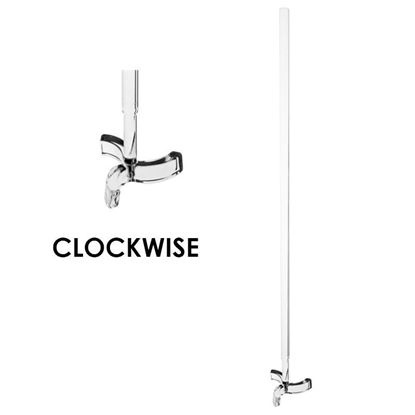 STIRRING SHAFTS, POLISHED, 10MM, THREE-BLADE, GLASS AGITATOR, RETREATING BLADE, CLOCKWISE