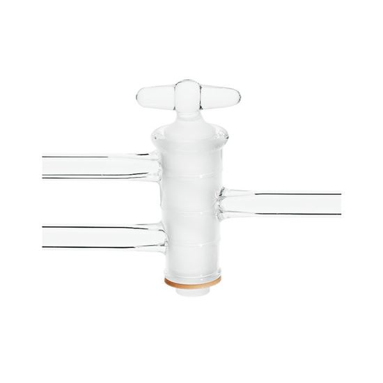 STOPCOCKS, DOUBLE OBLIQUE BORE, GLASS PLUGS