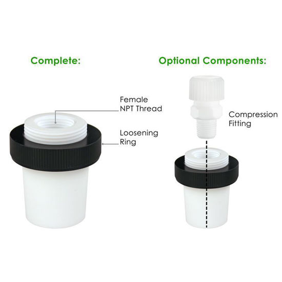STOPPERS/ADAPTERS, EXTRACTION NUT, 3/4 INCH NPT