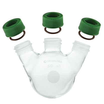 FLASKS, ROUND BOTTOM, 3-NECKS, MINUM-WARE®