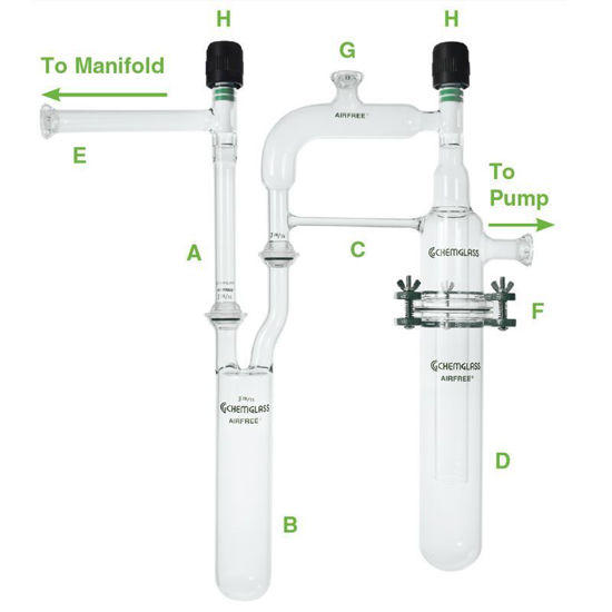 DUAL VACUUM TRAP ASSEMBLY, O-RINGS, AIRFREE®, SCHLENK