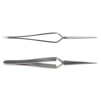 FORCEPS, TWEEZERS, STAINLESS STEEL, REVERSE ACTION, STRAIGHT