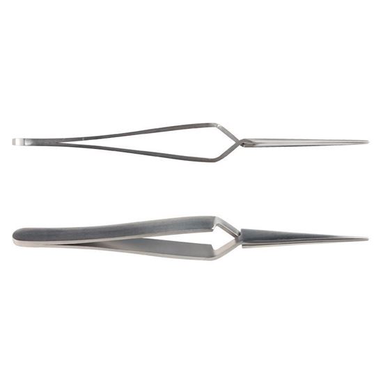 FORCEPS, TWEEZERS, STAINLESS STEEL, REVERSE ACTION, STRAIGHT