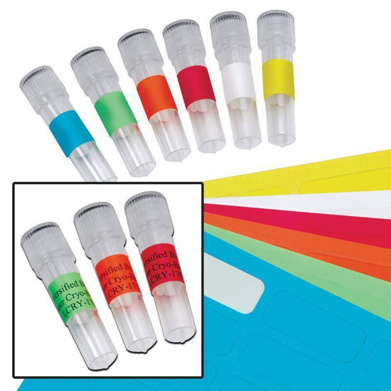 LABELS FOR CRYOGENIC STORAGE, PRE-CUT, LASER PRINTER, POLYOLEFIN