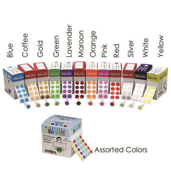LABELS, TOUGH-SPOTS, PVC, CIRCLES, HAND WRITING