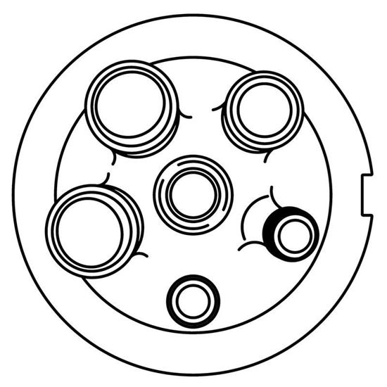 REACTION VESSEL LIDS, SHORT, 6-NECKS, 250ML, COMPATIBLE WITH METTLER SYSTEMS