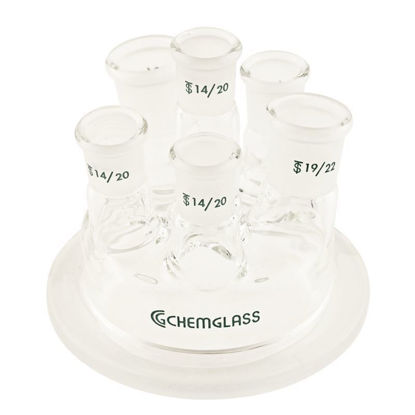 REACTION VESSEL LIDS, 6-NECKS, 400ML, EQUIVALENT TO METTLER MULTIMAX
