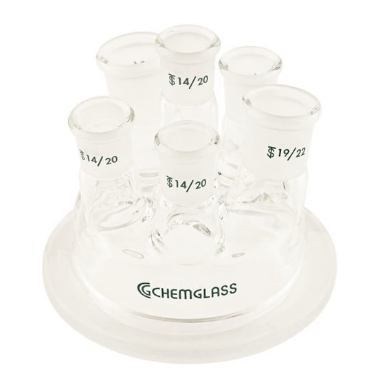 REACTION VESSEL LIDS, 6-NECKS, 400ML, EQUIVALENT TO METTLER MULTIMAX