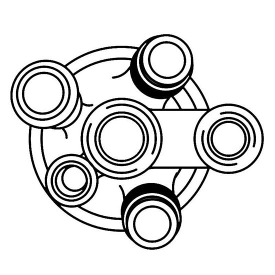 REACTION VESSEL LIDS, 6-NECKS, 50ML, COMPATIBLE WITH METTLER SYSTEMS