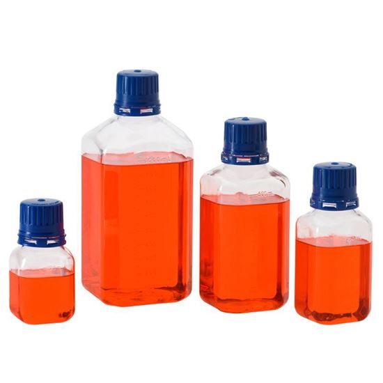 BOTTLES, MEDIA, SQUARE, STERILE, PETG, GRADUATED