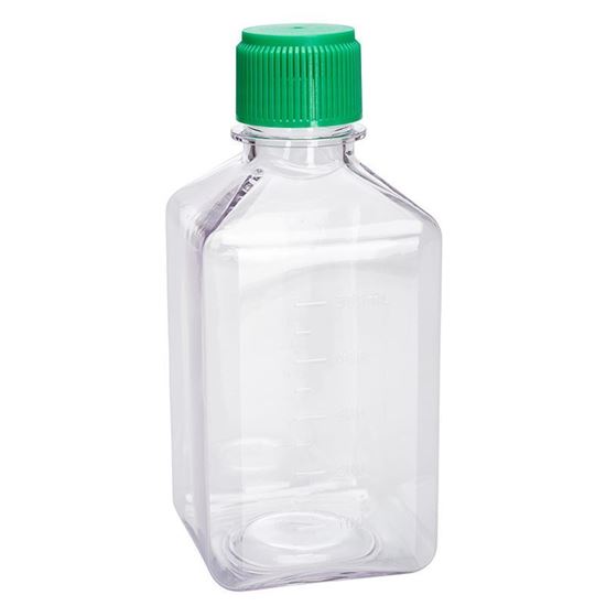 MEDIA BOTTLES, SQUARE, 500mL, PETG, STERILE
