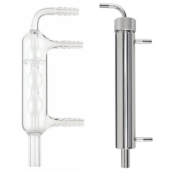 CONDENSERS, BIOREACTORS, GLASS AND STAINLESS STEEL