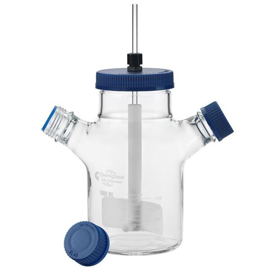 SPINNER FLASKS, FLAT BOTTOM, BIOPROCESS, COMPLETE