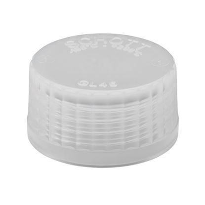 CAPS, SOLID, CLEAR, GL-45 THREADS, TPCH260, PTFE COATED SILICONE SEALS, USP CLASS VI