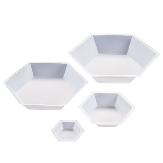DISHES, ANTISTATIC, HEXAGONAL, POLYSTYRENE
