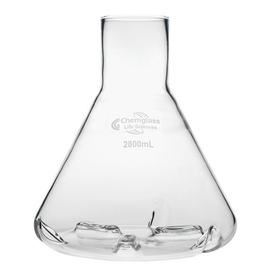 CLS-2026-20; Flask, Fernbach, 2800mL, Plain 59mm ID Top, Side and Bottom Baffles