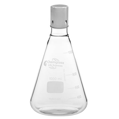 FLASKS, SHAKE, NO BAFFLES, DELONG NECK, WITH STAINLESS STEEL CLOSURES