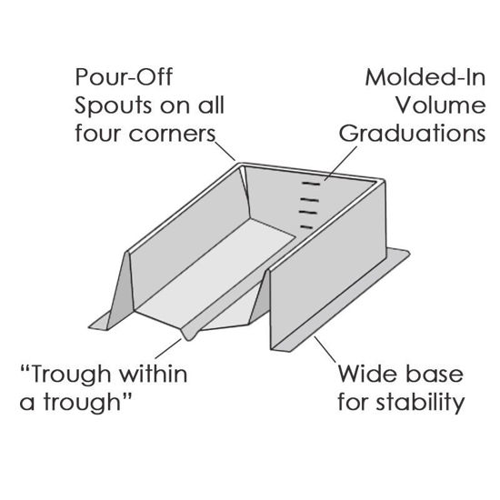 RESERVOIRS, 10ML, SOLUTION BASINS, POLYSTYRENE, REAGENT RESERVOIRS