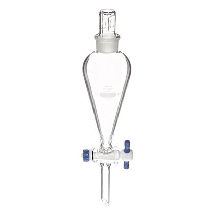 FUNNELS, SQUIBB, SEPARATORY, PEAR-SHAPED, PYREX® STOPPERS, PTFE STOPCOCKS